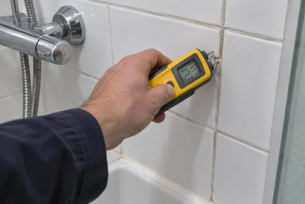 Lekdetectie Breda – vochtmeter op badkamertegels bij de douche